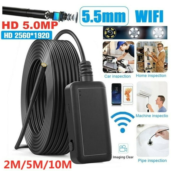 10M Hard Wire lifcasual Handheld Portable Industrial Endoscope 1920P HD Pixels Borescope Inspection Camera Built-in 6 LEDs IP67 Waterproof for iOS/Android Smartphones 5.5mm Len 